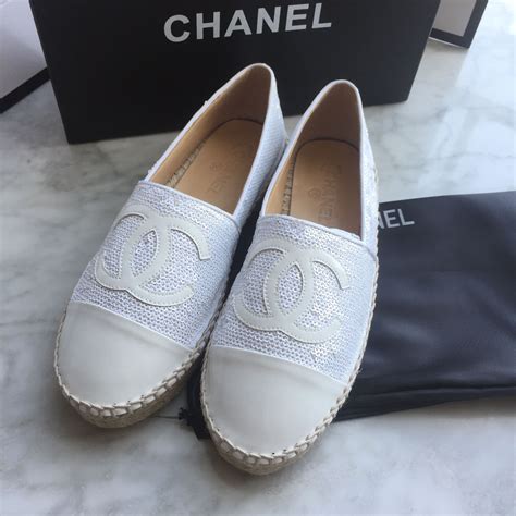 chanel espadrilles white shoes|where to buy Chanel espadrilles.